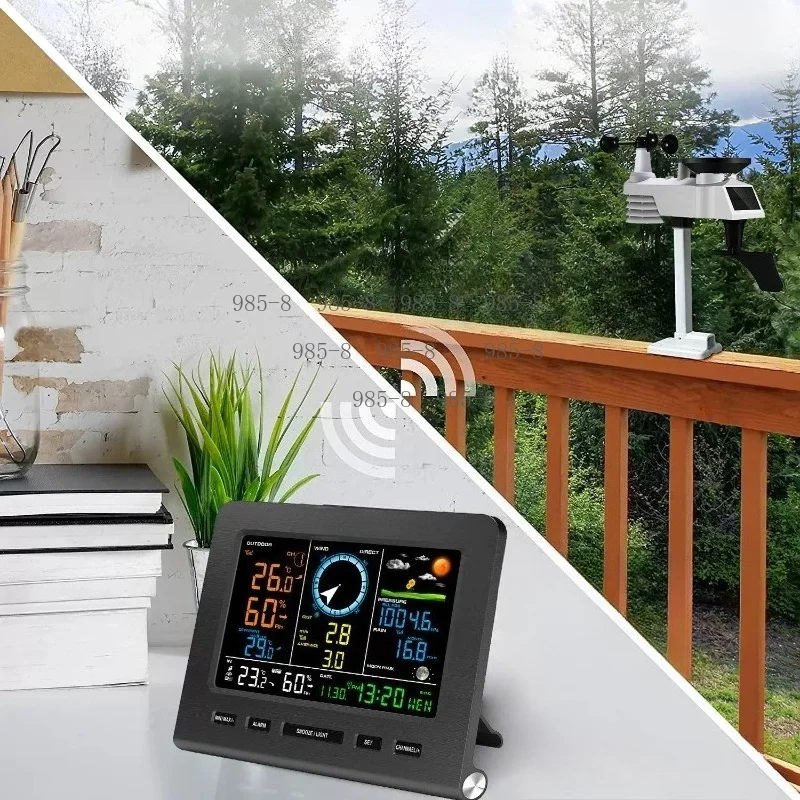 Household WiFi Weather Station, Detect Temperature Humidity Wind Speed Rainfall