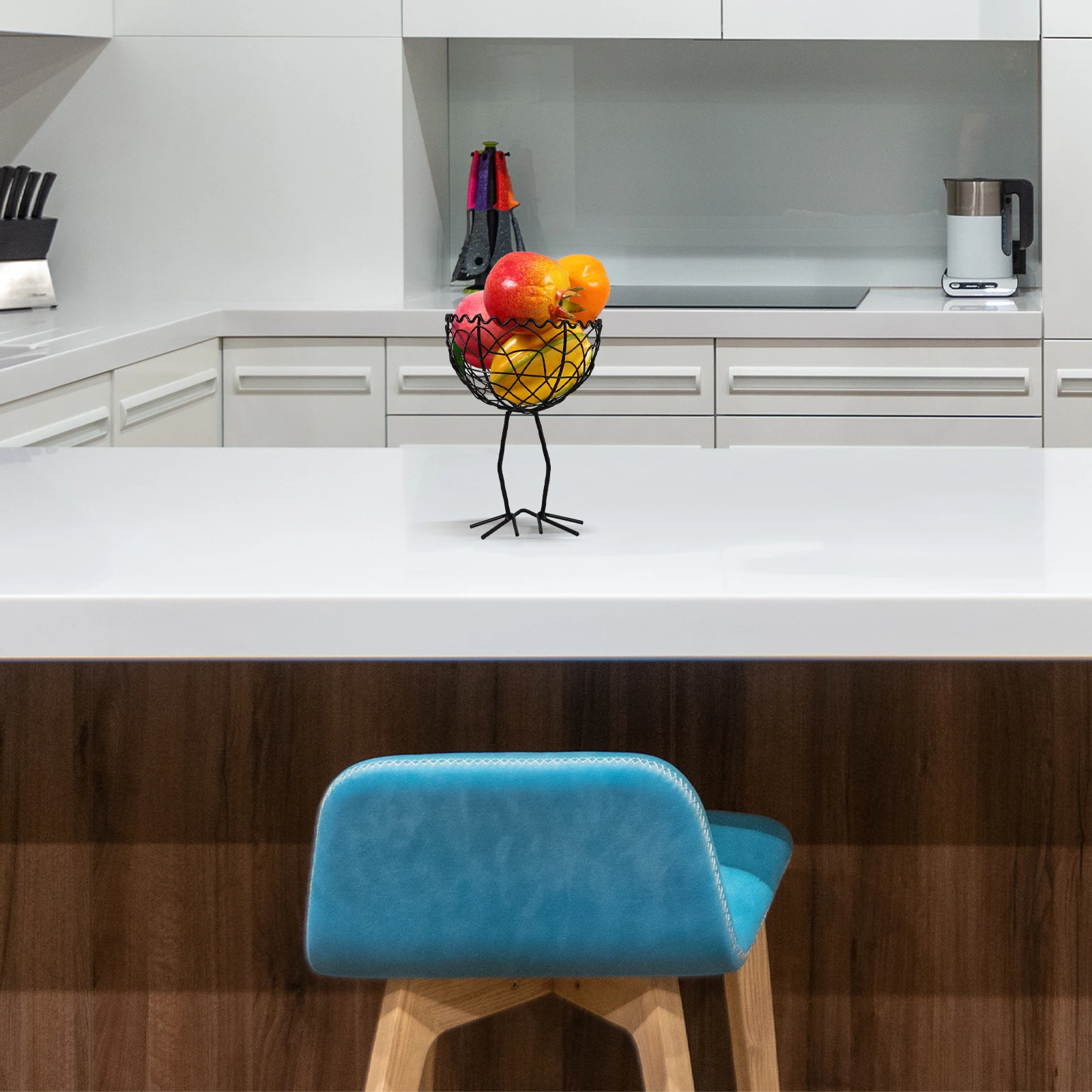 

Iron Woven Fruit Basket Baskets and Vegetable Storage Egg Holders for Counter Countertop Small