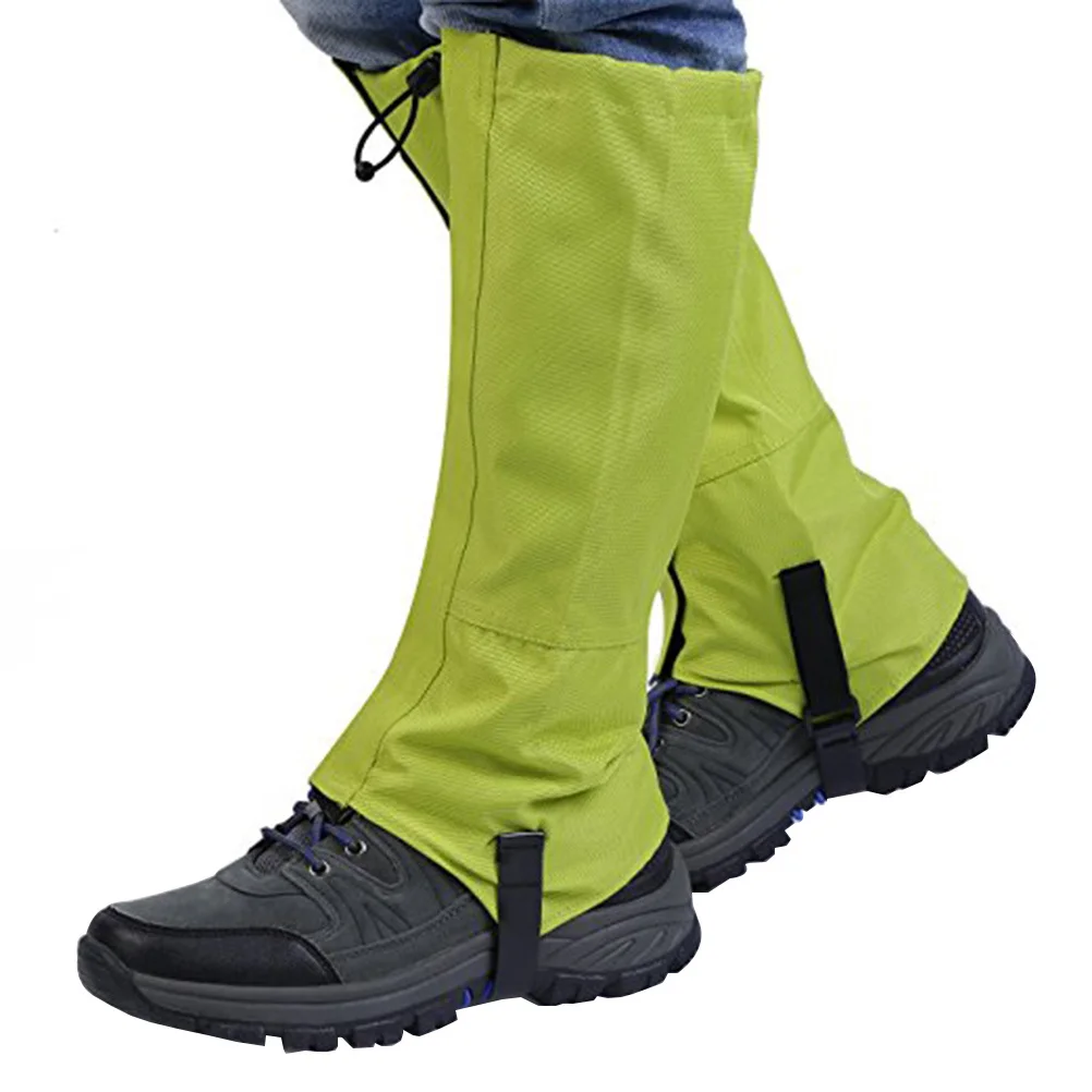 

Waterproof Hiking Climbing Snow Legging Gaiters Size S Green Adjustable Drawstring Anti-Slip Bottom Strap for Outdoor Walking