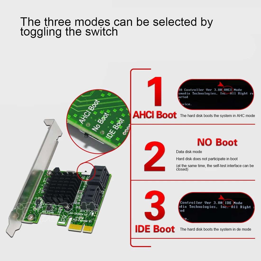 

PCIE To SATA Expansion Card PCI Express X1 To 4 Ports SATA 3 3.0 III 6Gbps SSD Controller PCI-E SATA3 Adapter Board
