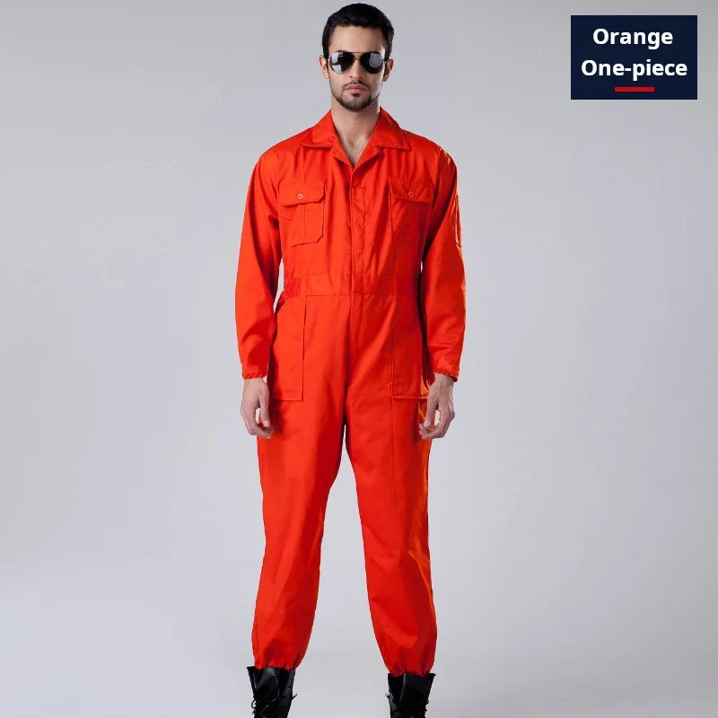 New 2025 Men\'s Pure Cotton Welder Work Clothes Labor Protection Clothing Thickened Fire Retardant Jumpsuit Jumpsuit Overalls 4XL