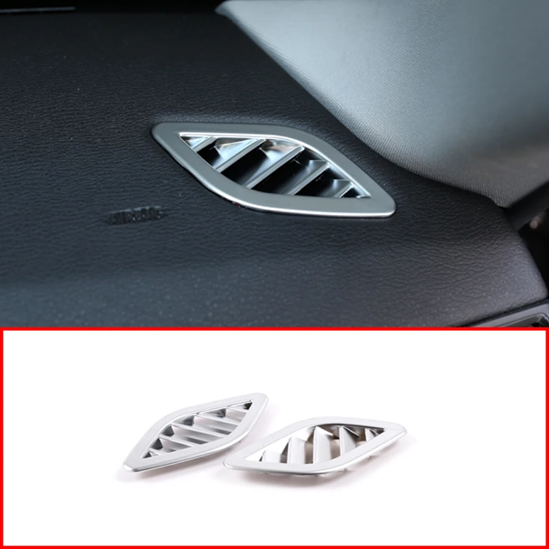 

2 Pcs ABS Chrome Car Dashboard Air Conditioning Vent Frame Trim For BMW X1 E84 2011-2015 Accessories