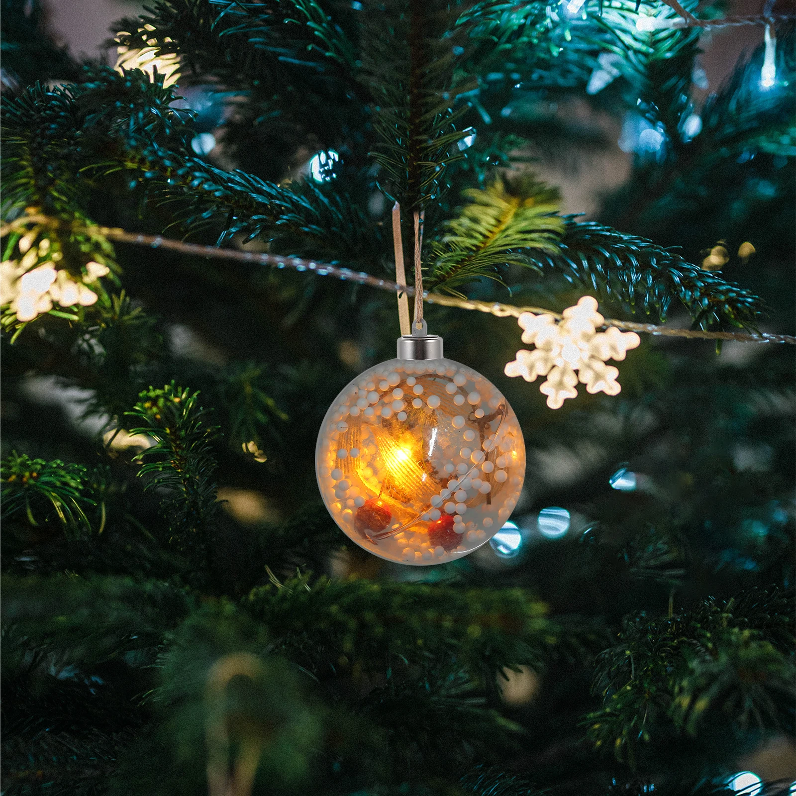 

3Pcs LED Glass Bulb Lights with Fairy String Illumination Decorative Hanging Lamps for Cozy Home Garden Christmas Decoration