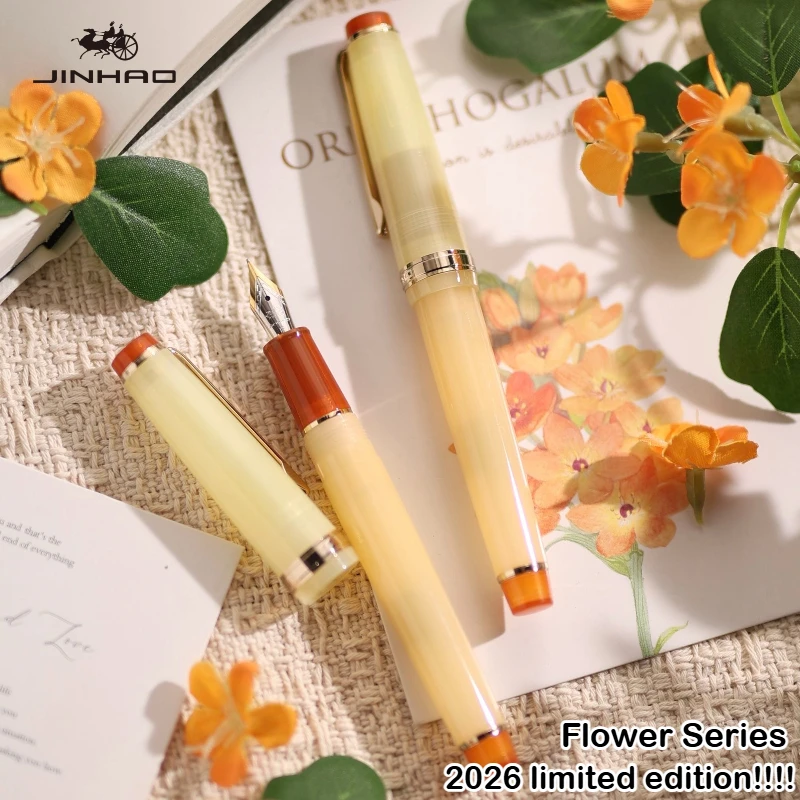 

Лимитированная цветочная серия 2026! !! Ручка-фонтан JINHAO 82 EF/F/M, каллиграфическая ручка, цвет макарон, школьные и офисные принадлежности, канцелярские товары