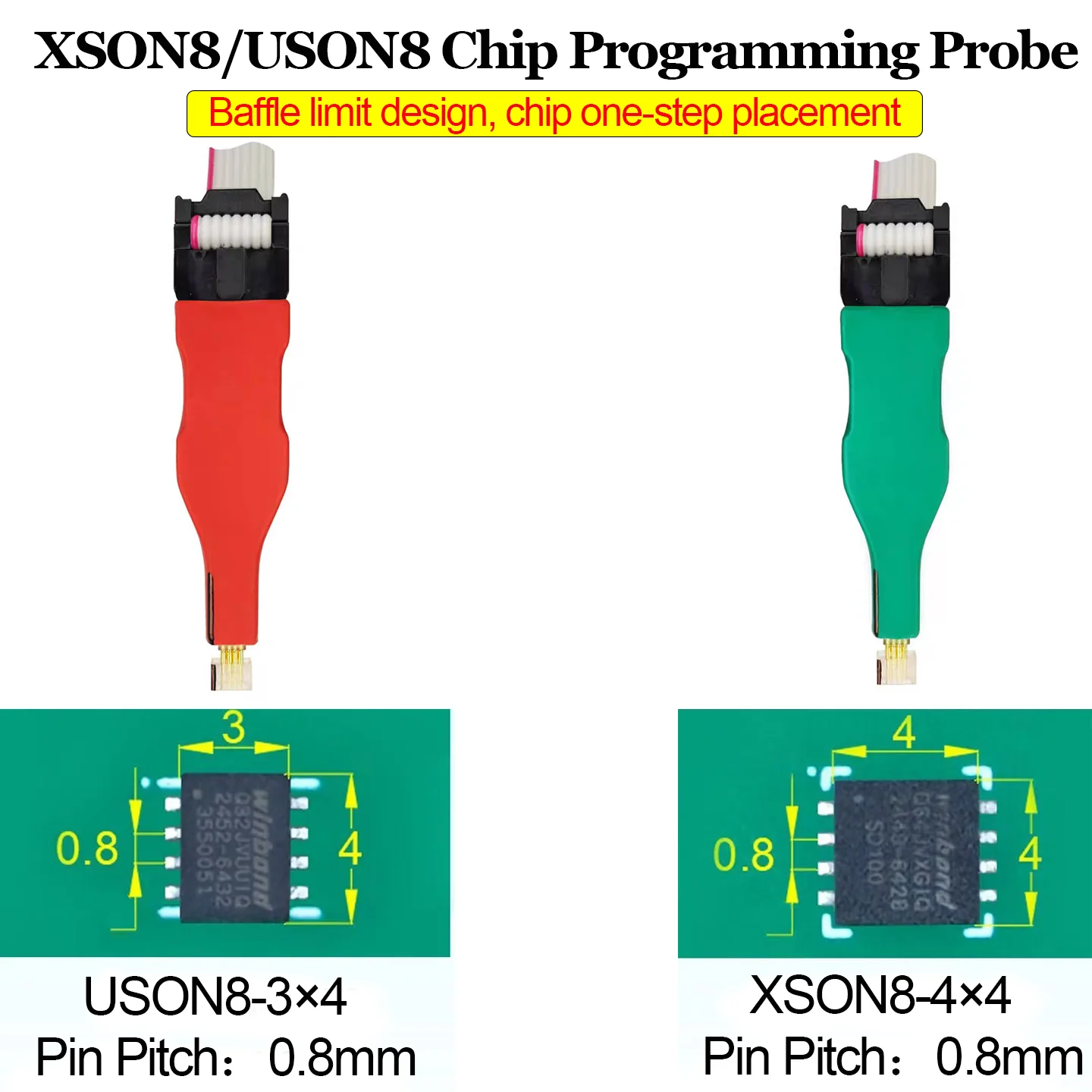 2026 New Arrival 0.8mm XSON8 USON8 Test Clip Spring Needle Programming Probe For CH341A Flash Chip On-board Reading Writing