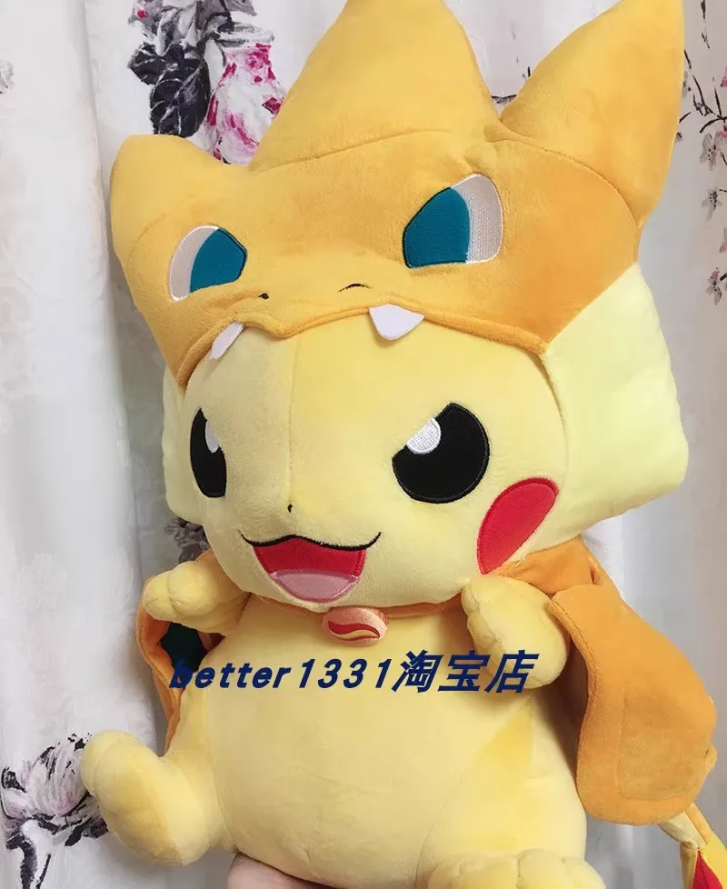 Nieuwe Originele Pokemon Grote Charizard vermomd als Pikachu 52 CM Zachte Knuffel Pop Knuffels Verjaardagscadeau Voor kind