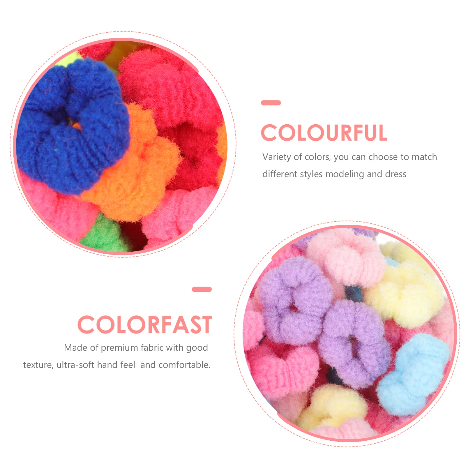 

200 Pcs Hair Ties Elastic Rope Ponytail Holders Seamless Scrunches