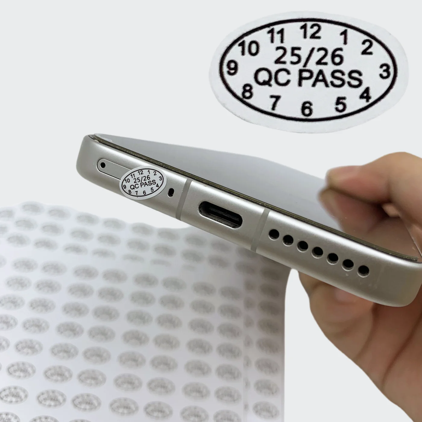 

300/600 шт. наклейки из яичной скорлупы QC PASS, виниловые этикетки, водонепроницаемые этикетки для проверки безопасности, наклейки, небольшой размер, товар с защитой от несанкционированного доступа