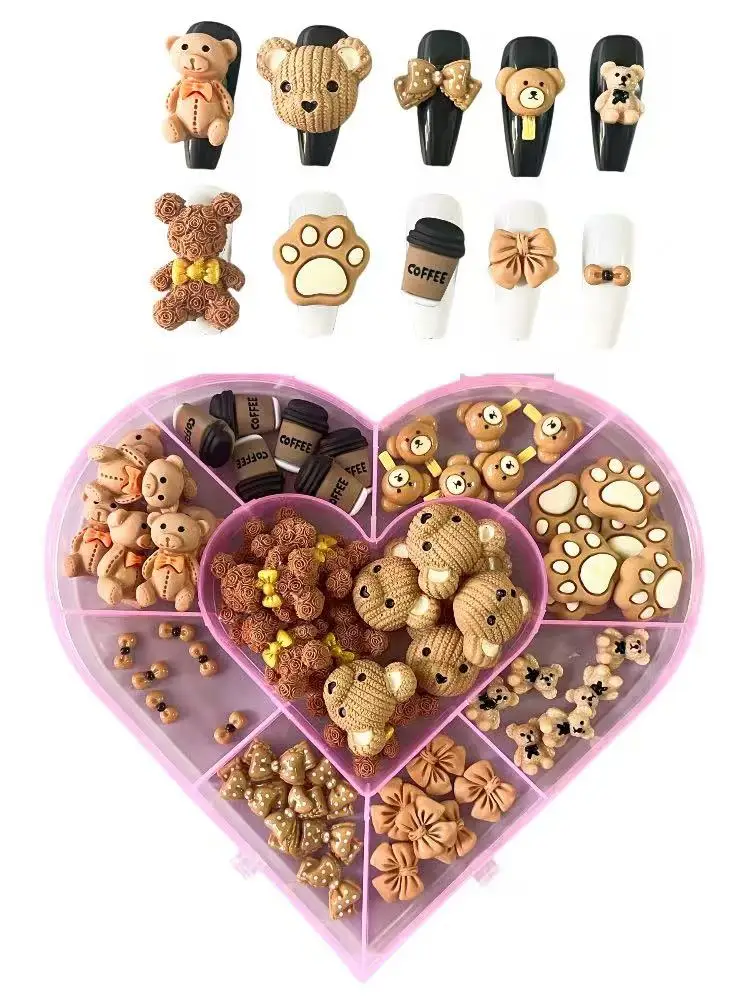 バルク供給 60 個かわいい漫画青紫ピンクローズイエロージャンク電話ケース Ipadcase ロングネイルアート装飾チャーム Diy 工芸品