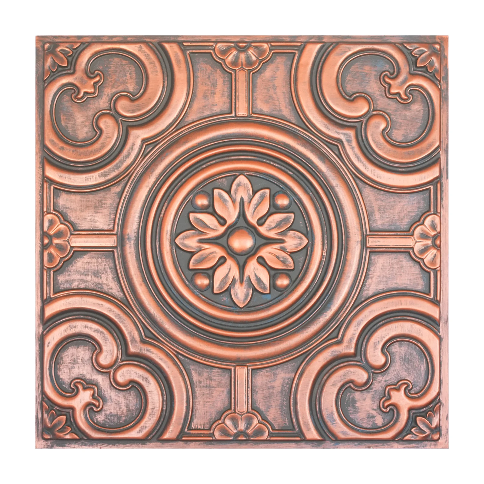 Decorative Fancy Tiles Easy to Install PVC Panels for Public house PL50 Rustic copper 10tiles/lot