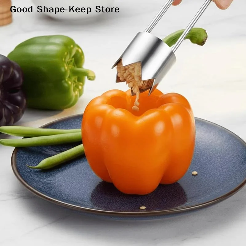 daily1/2Pcs Kitchen Tools T-Shaped Stainless Steel Corer Fruit Pitter For Olive Date Peach Kitchen AccessoriesDaily products
