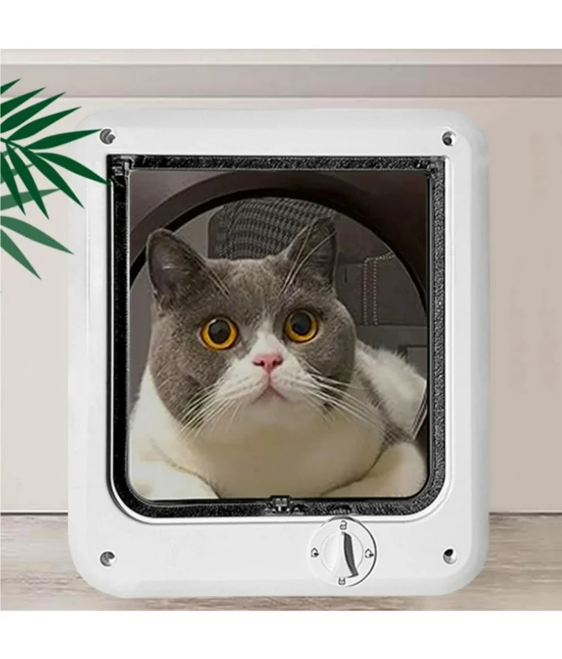 Flap Pet Door Dogs Flap 4 Ways Controllable Cats Dog Access Pet Entry Gate  Convenient Pet Accessories