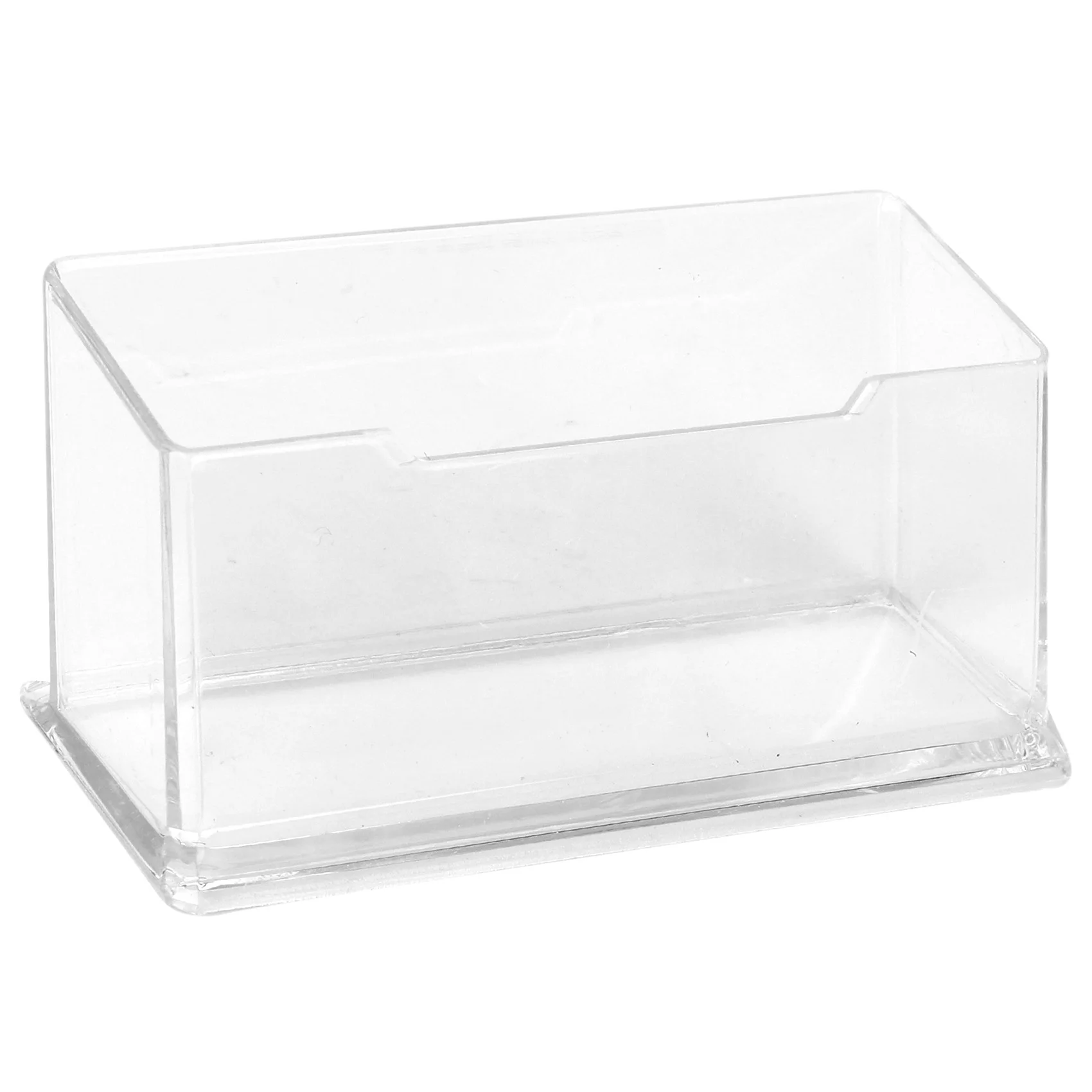 Y03A New Clear Desktop Business Card Holder Display Stand Acrylic Plastic Desk Shelf