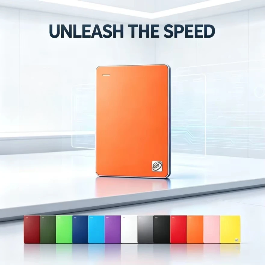 [Brand+] Portable External Pink/Orange/Wine Red Hard Drive High Speed Expansion Storage Disk for Windows Laptop Data Backup