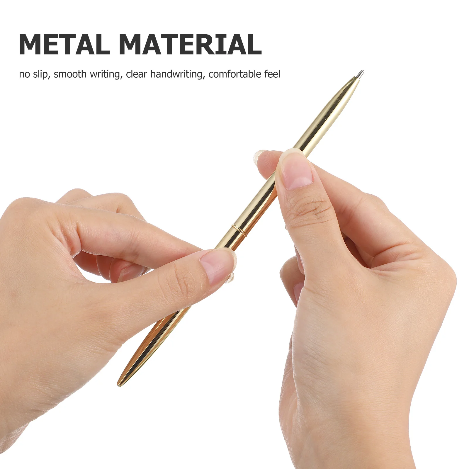 

2 шт. гальванические деловые шариковые ручки вертикальная настольная подставка дизайн металлическая офисная ручка для письма с подписью фиксированная ручка