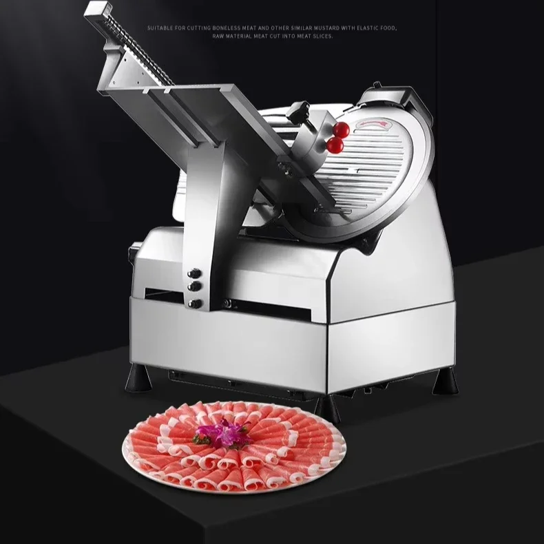 Fully automatic commercial tabletop meat slicer