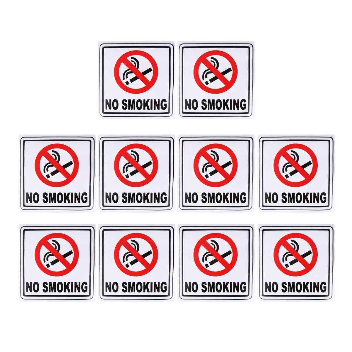 10pcs 14x14cm Creative No Warning Car Sticker Colorful Auto Decal Waterproof Car Bumper Stickers