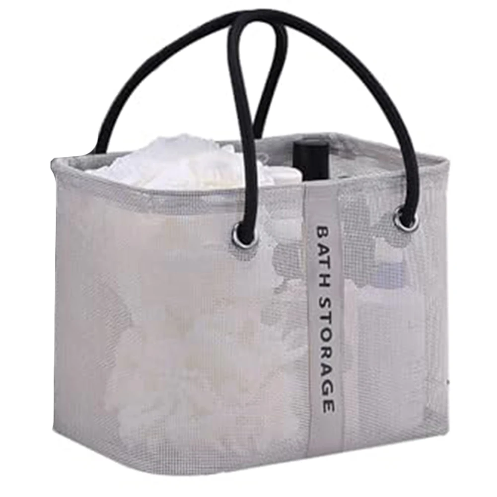 

Breathable Mesh Caddy For Cosmetics Portable Shower Organizer Stylish Bathroom Organizer Breathable Design Quick Dry Material