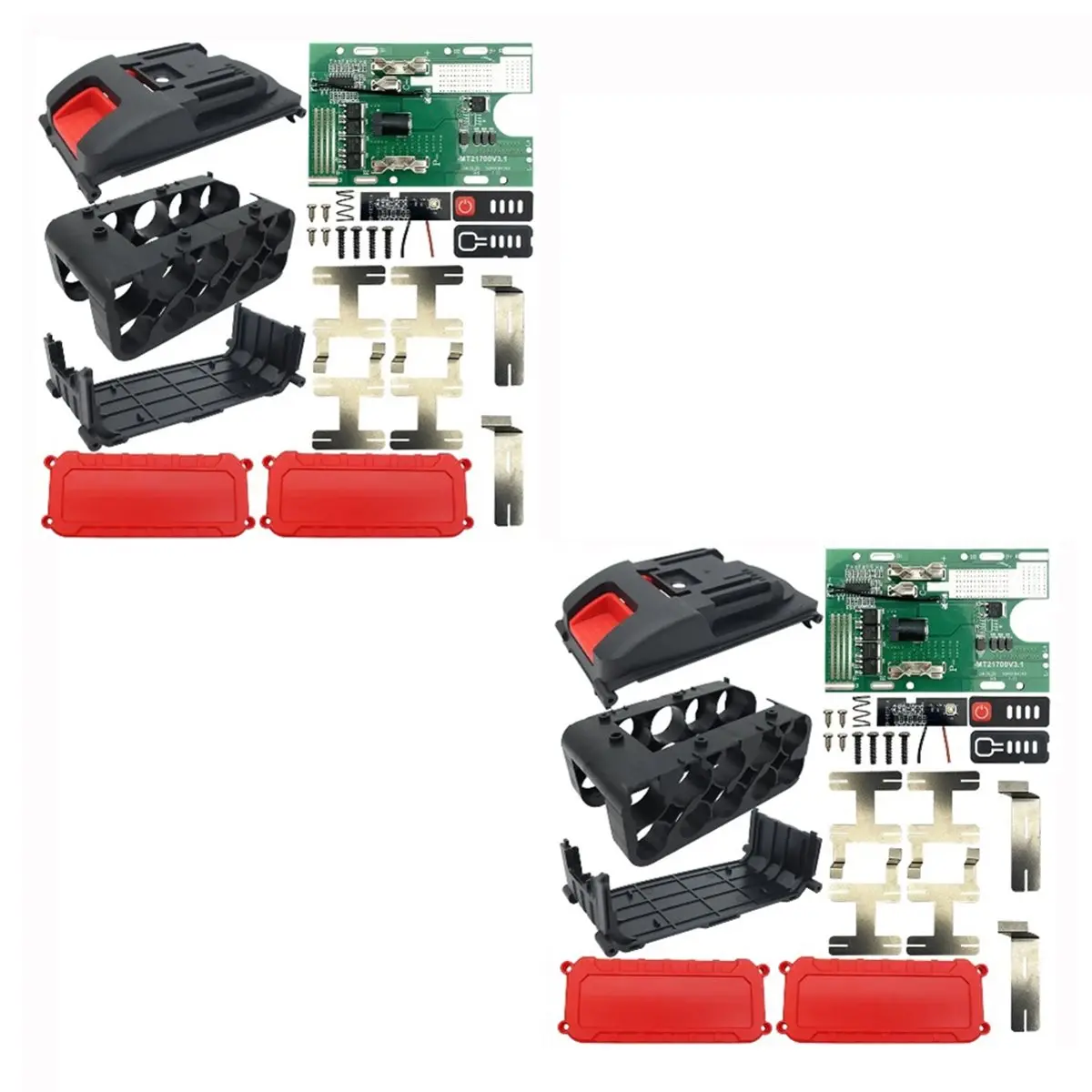 

[Y67A] 2set 10 Hole 21700 Li-Ion Battery Plastic Case PCB Protection Board for Zhipu Hongsong for 18V Battery