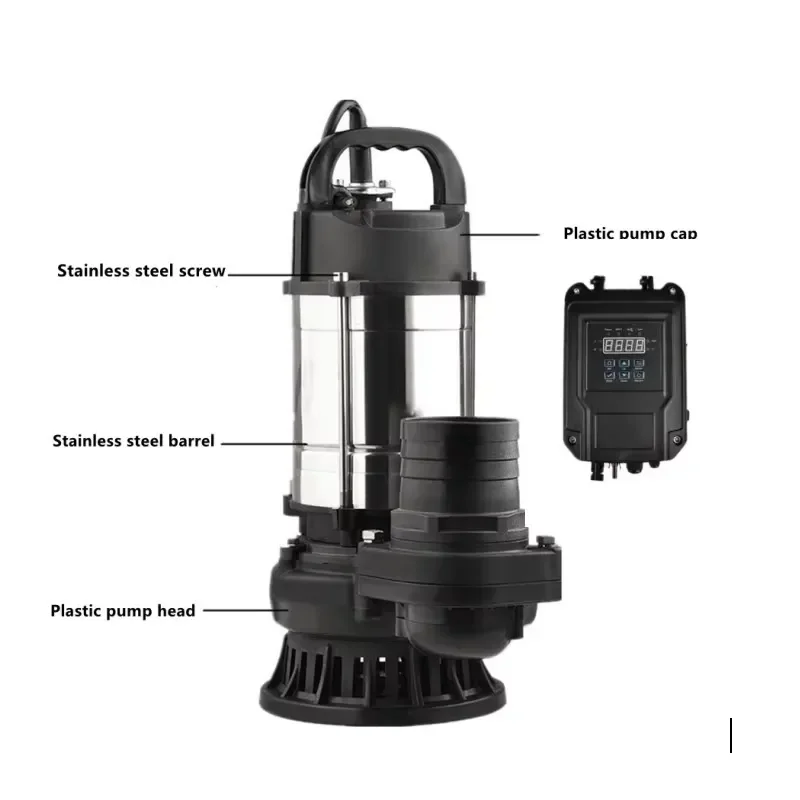 custom 1.5HP 3 Inch DC Stainless Steel Solar Powered Submersible Pump 40-120V for Sewage Water Deep Well Irrigation System