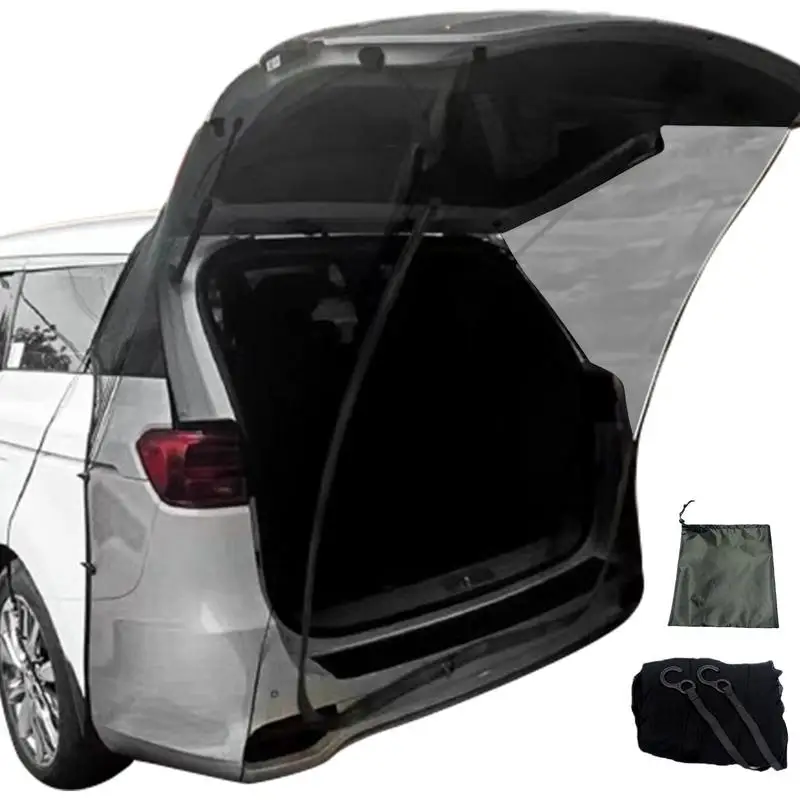 Travel Camping Anti-UV Tailgate Tent Car Trunk Mosquito Net Breathable SUV Trunk Mesh Net Outdoor Auto Accessories