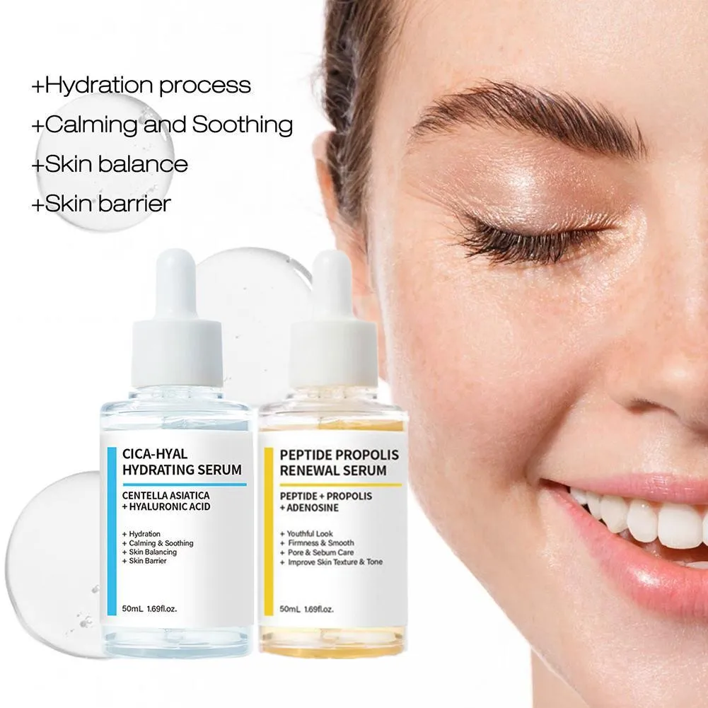 

Увлажняющая сыворотка Cica-Hyal Глубоко увлажняющая, повышающая эластичность кожи, центелла азиатская успокаивающая и разглаживающая уход за кожей, 50 мл