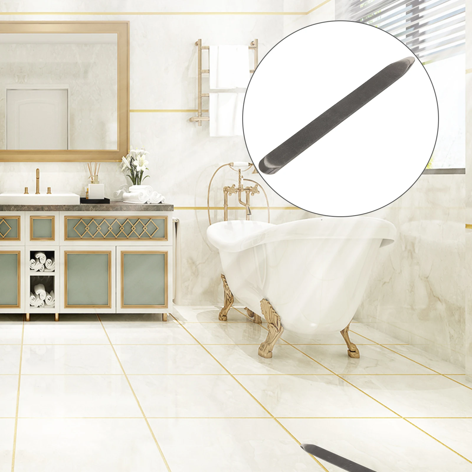 

Professional Steel Caulking Tool Grout Remover Multifunctional Metal Caulking Bar For Home Bathroom Kitchen Office Durable Wear