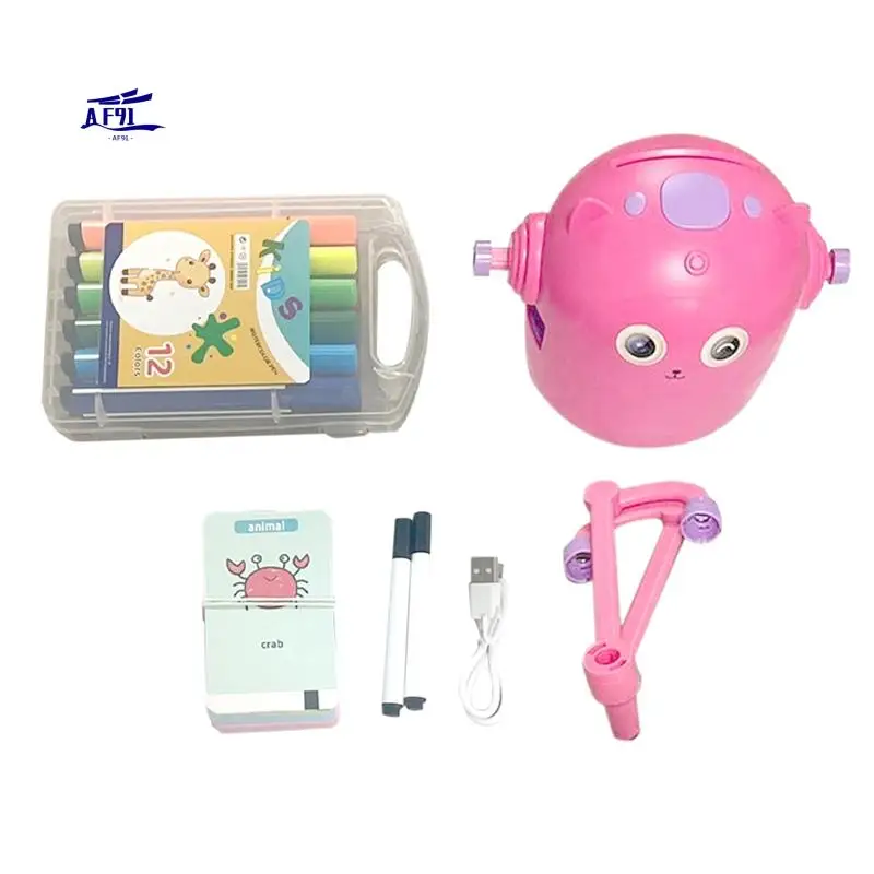 

AF91-Interactive Educational Drawing Robot, 100 Drawing Cards,Intelligent Drawing Robot, Early Educational Drawing Robot