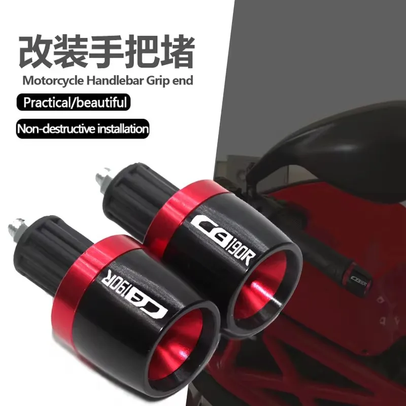 Para Honda CB190R CB 190R CB190 R 2015-2018 2016 2017 accesorios de motocicleta 7/8 "22 MM empuñaduras de manillar tapa final de barra