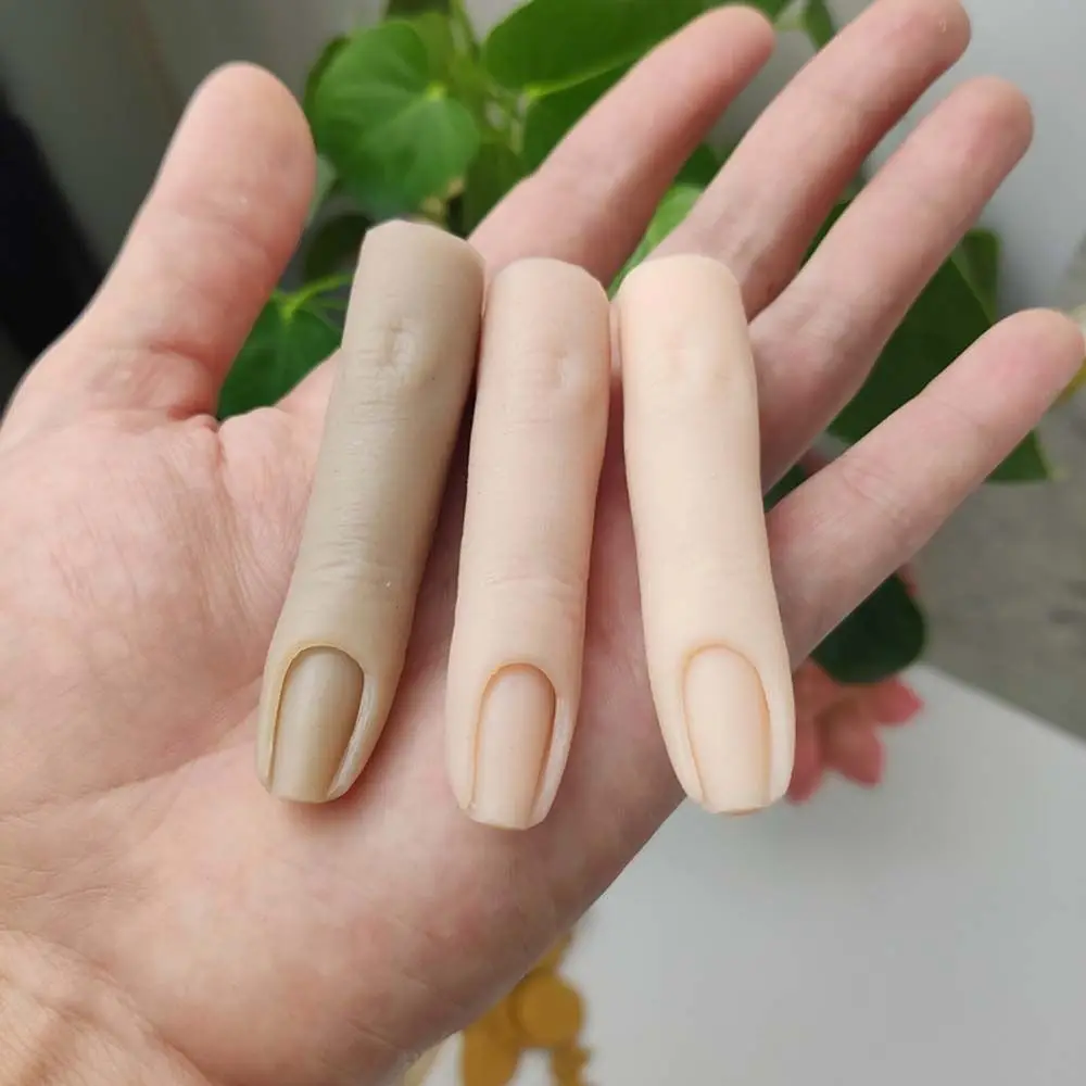 Joints Bendable False Nail Tip Fake Finger Model Nail Showing Stand Practice False Finger Model Fake Finger Display Tool
