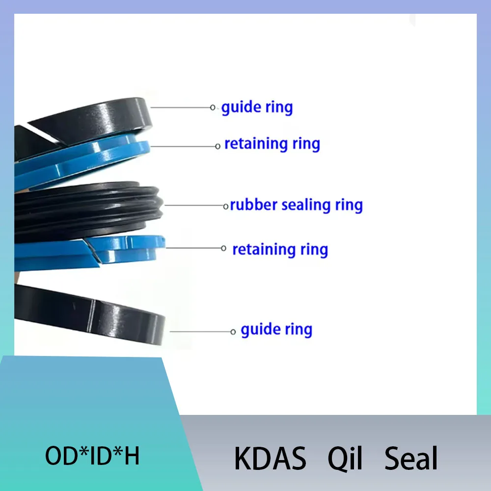 1Pcs KDAS Combination Oil Sealing PU Rubber High Temperature Wear-Resistant Hydraulic Seal Ring OD 20-360mm Height 17.7-50.8mm