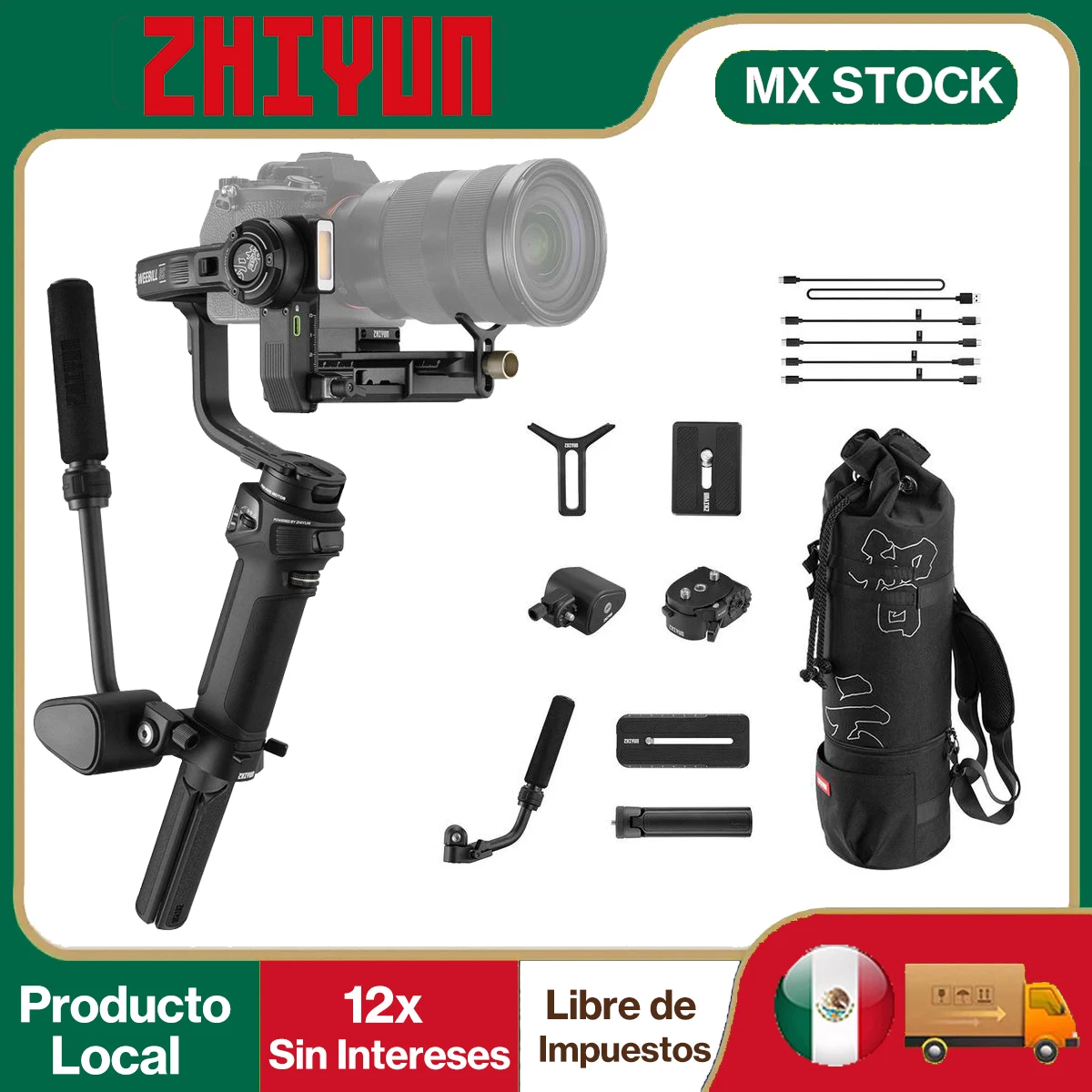 Zhiyun Weebill 3 S estabilizador de cardán de vídeo profesional Weebill 3, 3 ejes, para cámaras Sony, Nikon, Canon, Panasonic