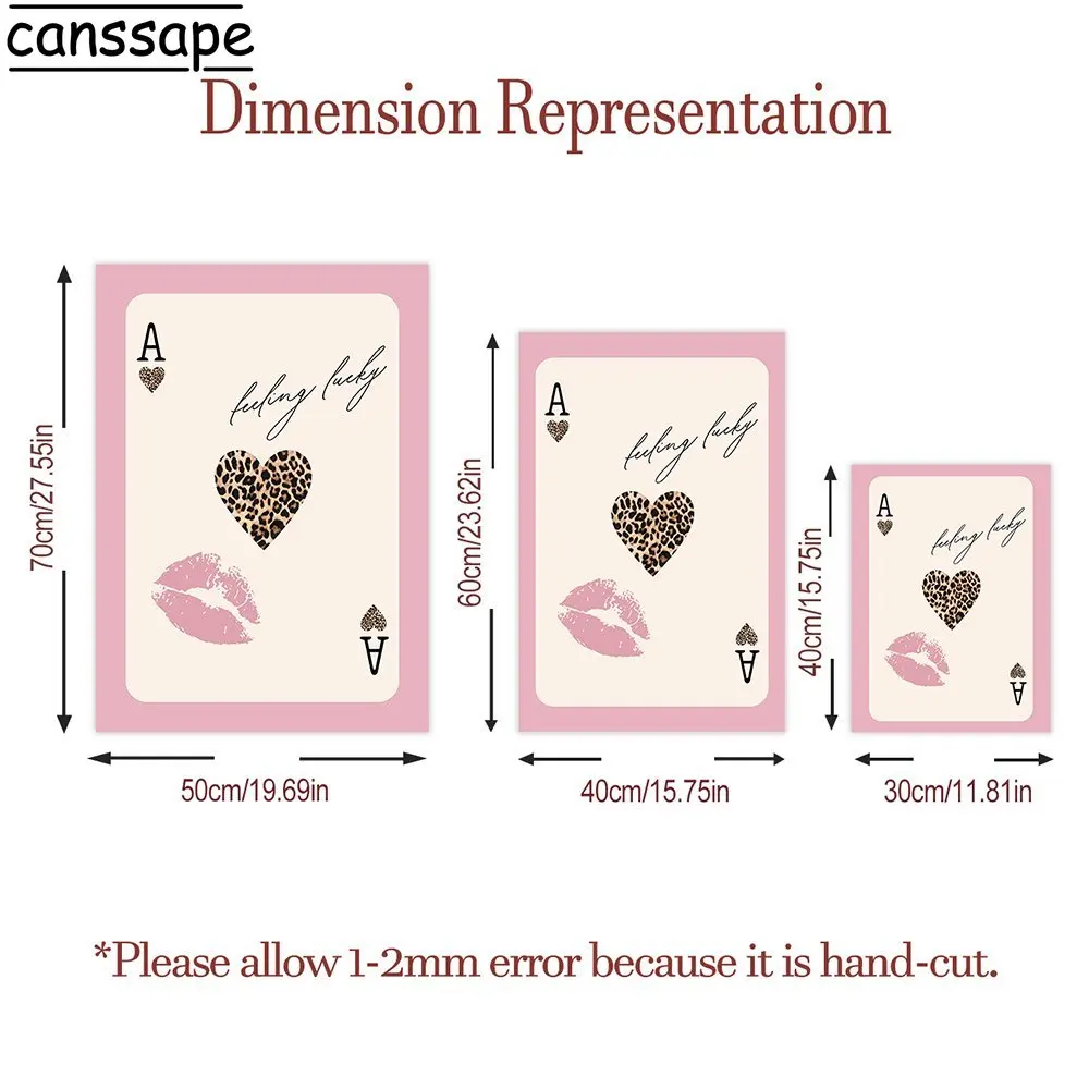 ليوبارد جدار ديكور بطاقة اللعب قماش اللوحة ليوبارد طباعة الوردي البلياردو 8 ملصق فني غرفة المعيشة ديكور غرفة نوم لا الإطار #2