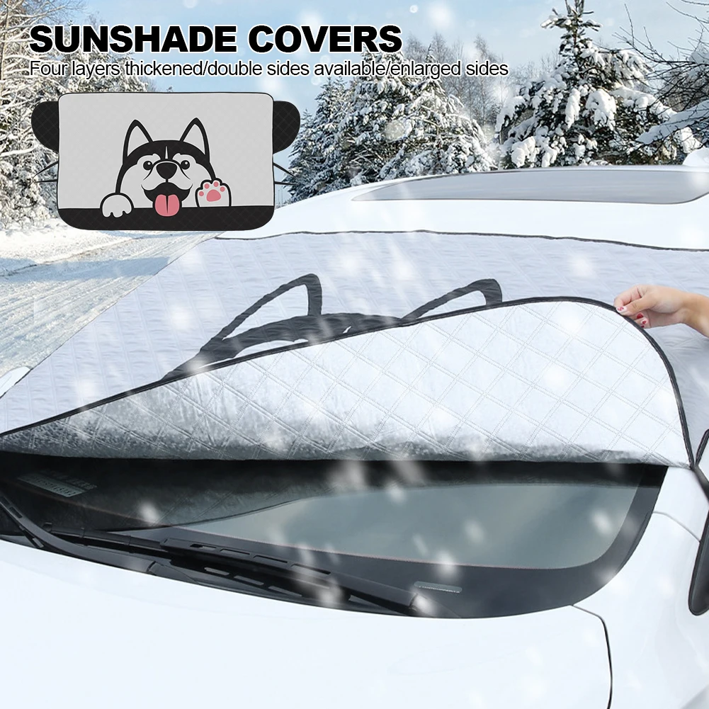 Car Windshield Heat-insulating Cover Auto Front Window Frost Blanket Snow Cover For Suv Trucks Winter Car Accessories