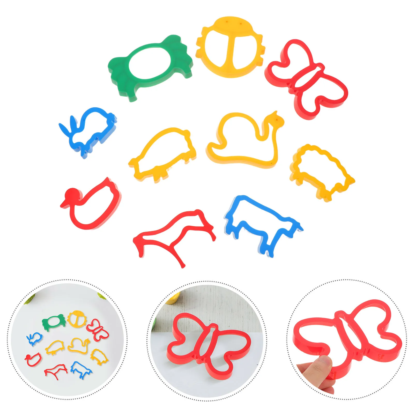10 szt. Formy do modelowania z gliny dla dzieci, wykrawacze do owoców i zwierząt, zestaw do samodzielnego tworzenia, akcesoria do zabawy i nauki rękodzieła.