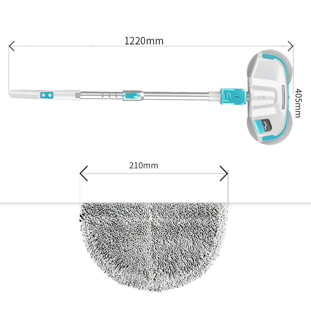 Limpeza de esfregão rotativo elétrico sem fio, esfregão giratório portátil, limpador de piso recarregável, purificador sem fio, polidor