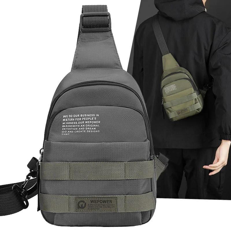 

Men's Waterproof Durable Sling Shoulder Bag Large Capacity Travel Outdoor Chest Bag Lightweight Messenger Pack