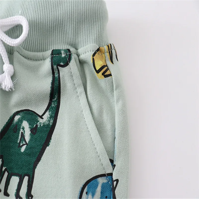 Jumping Meters 2-7T Summer Boys Shorts Dinosaurs Print Drawstring Baby Boys Girls Short Pants Animals  Children\'s Kids Trousers