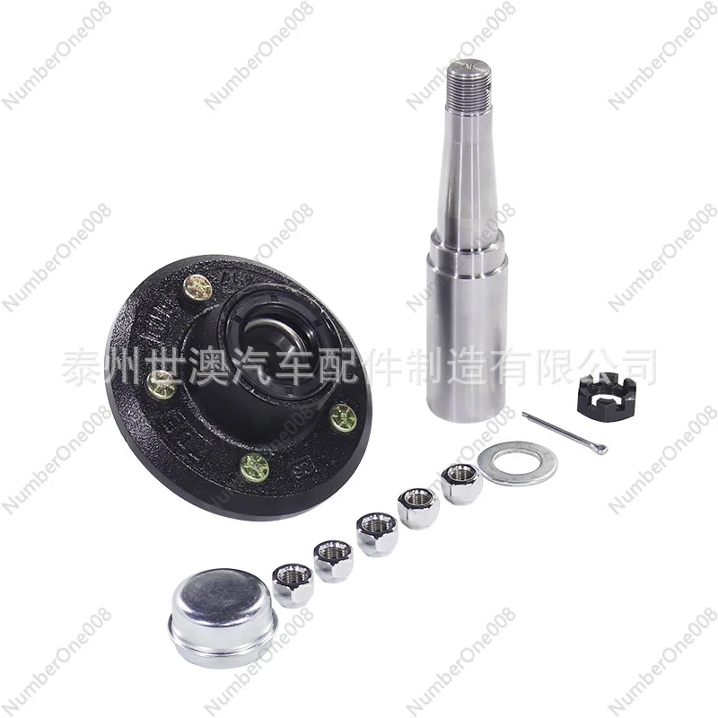 Rakitan Hub Trailer 5-Lug 3500 lbs, Hub & Drum Roda Pengganti untuk As Torsi, Suku Cadang Trailer Premium 46210BTSR