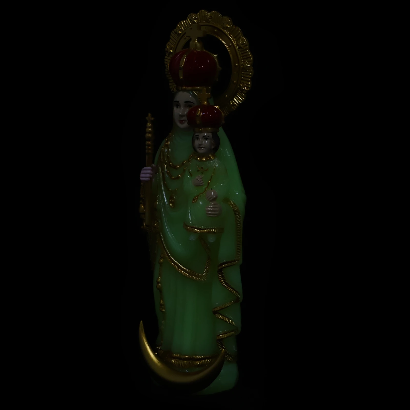 

1pcs Vintage European Style Mini Plastic Religious Statue Home Office Decor Desktop Blessing Symbol With Baby Design