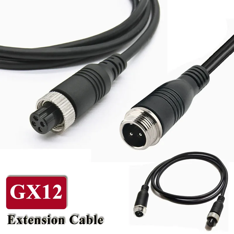 GX12 Aviation Plug Connection Wire 2/3/4/5/6/7 Pin Plug Sensing Connector Cable Male to Female Extension Line 0.2-3 Meter