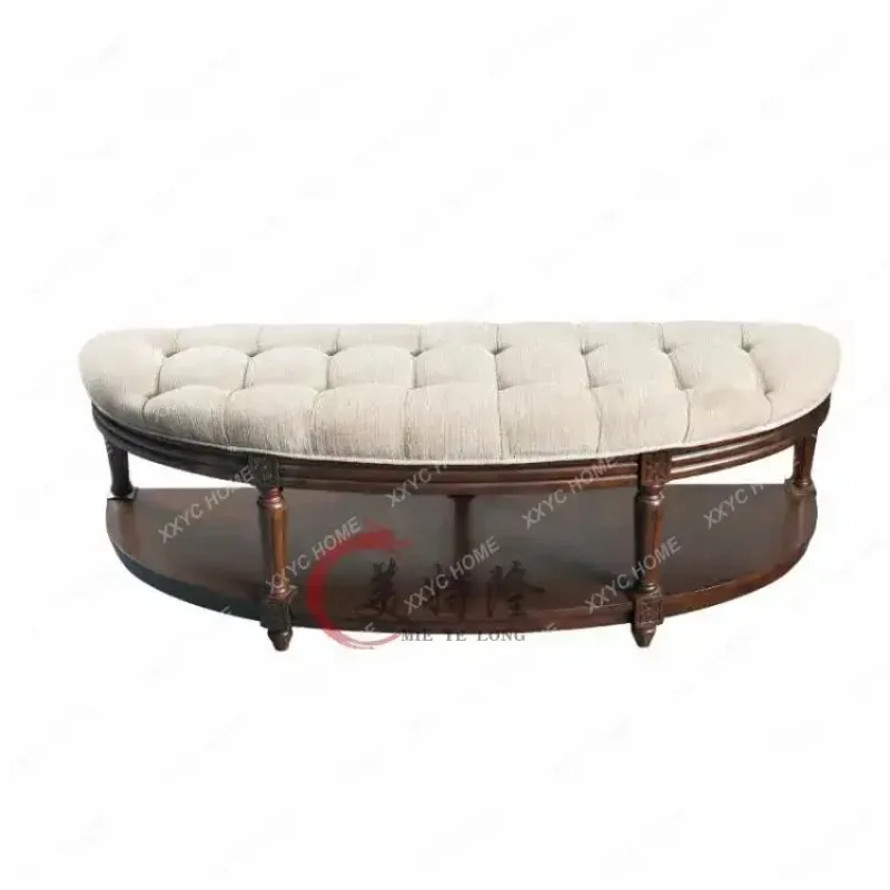 XX solid wood bedside stool simple storage buckle sofa