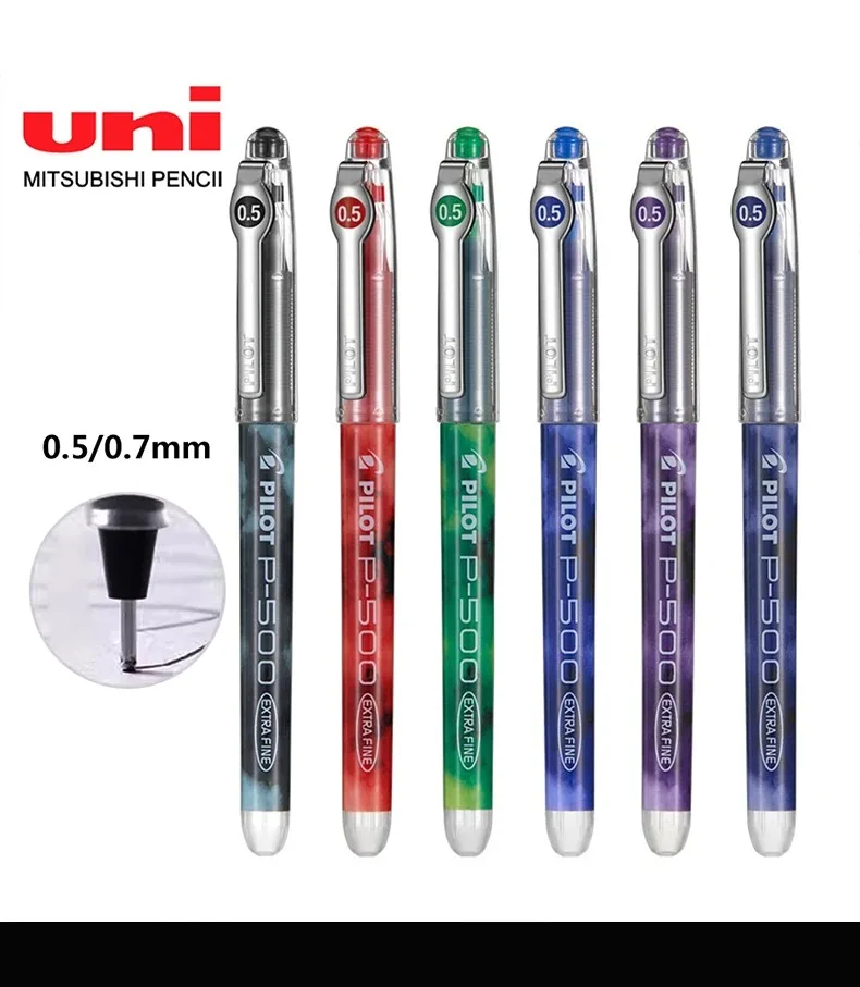 1 Stück Japan Pilot Gelstift P500/P700 zum Schreiben von Prüfungen 0,5/0,7 mm Signature Direct Liquid Große Kapazität Schulbürobedarf – Detail 1