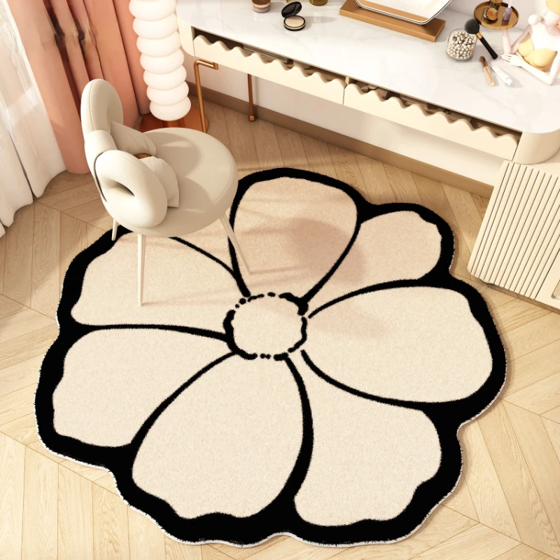 Carpet for Living Room Simple Large Area Plush Bedroom Bedside Rugs Special-shaped Art Pattern Soft Cloakroom Mats Alfombra 담요