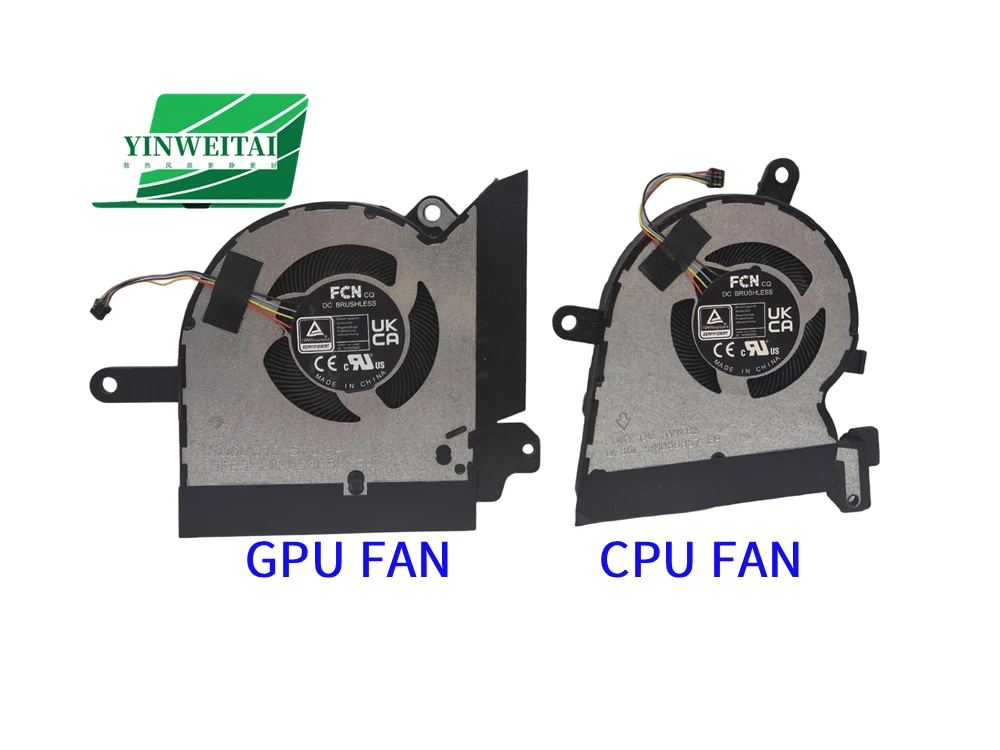 CPU GPU Fan For Asus ROG Flow X13 GV302 GV302XU GV302X GV302XV Notebook Cooler Fans 13NR0EN0T05011 13NR0EN0T04011 DFS5L22H05B858