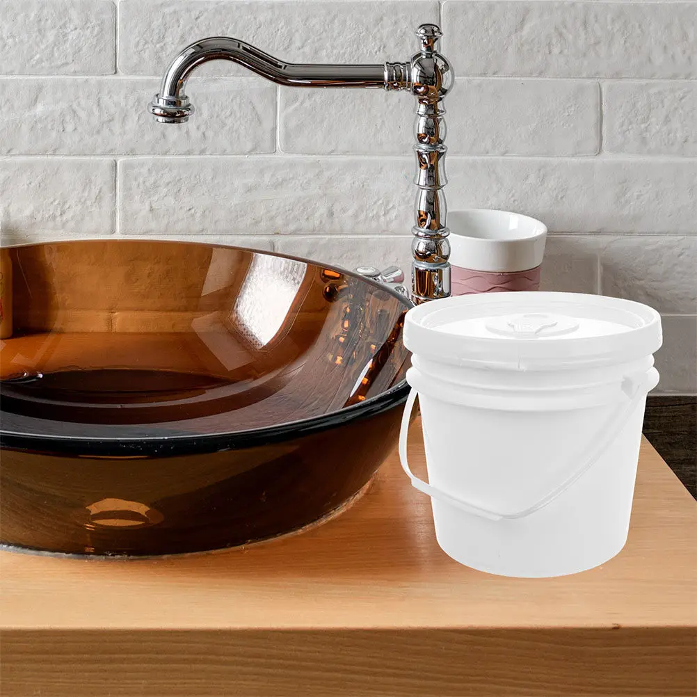 White Plastic Wipe Bucket Large Capacity Refillable Dispenser Portable Car Bathroom Wet Tissue Holder Wet Wipes view 4
