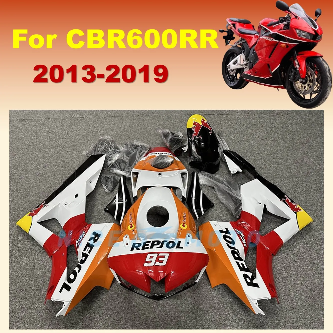 Honda repsol Orange Bodywork Fairing Kit for CBR600RR  2013 2014 2015 2016 2017 2018 CBR 600RR  CBR600 RR Injection Plastic