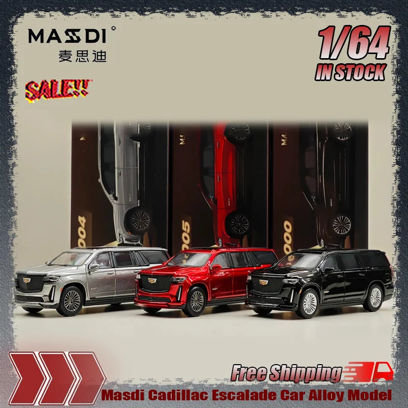 

New In Stock Masdi 1:64 Cadillac Escalade Car Alloy Static Small Model Miniature Diecast Cadillac Ornaments Custom Toys Kid Gift