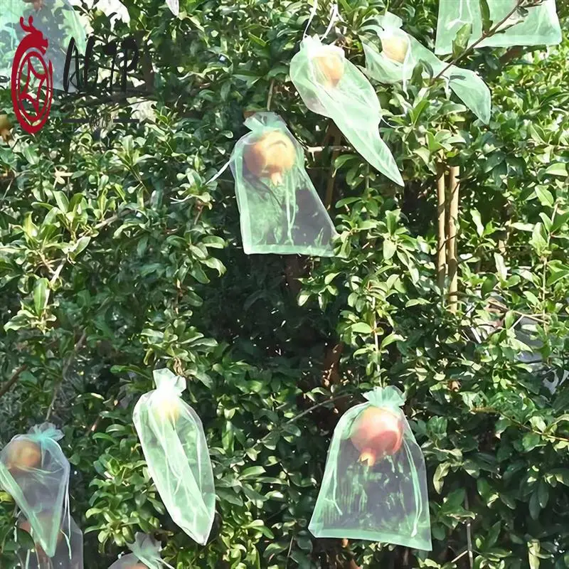 

A67P-100Pcs Fruit Protection Bag,6X8in 12X8in Fruit Netting Bags For Fruit Trees Fruit Cover Mesh Bag For Plant Fruit Flower