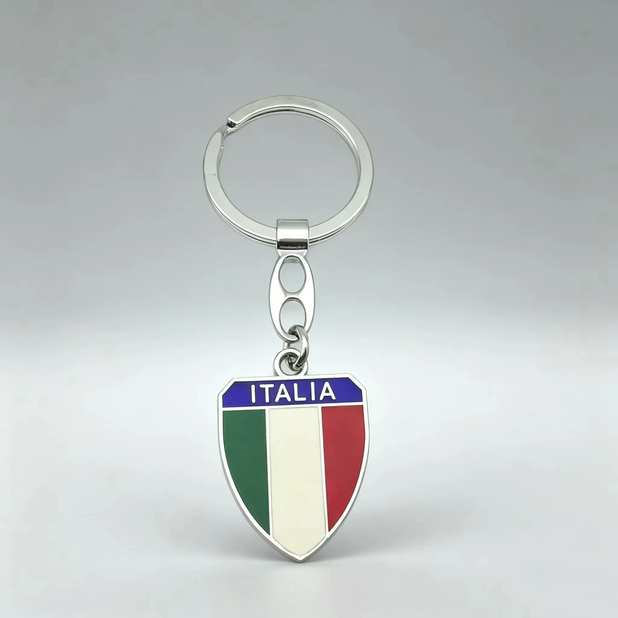 WGOUD Holiday Tourist Souvenirs Medal Keychain Italia Metal Alloy Letters Prize Key Ring Fancy Key Chain Premium Gift